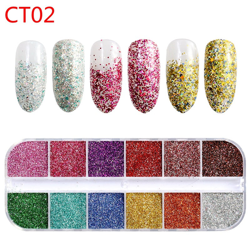 Nail Art Bright Powder Laser Symphony Candy Paper Nail Sticker