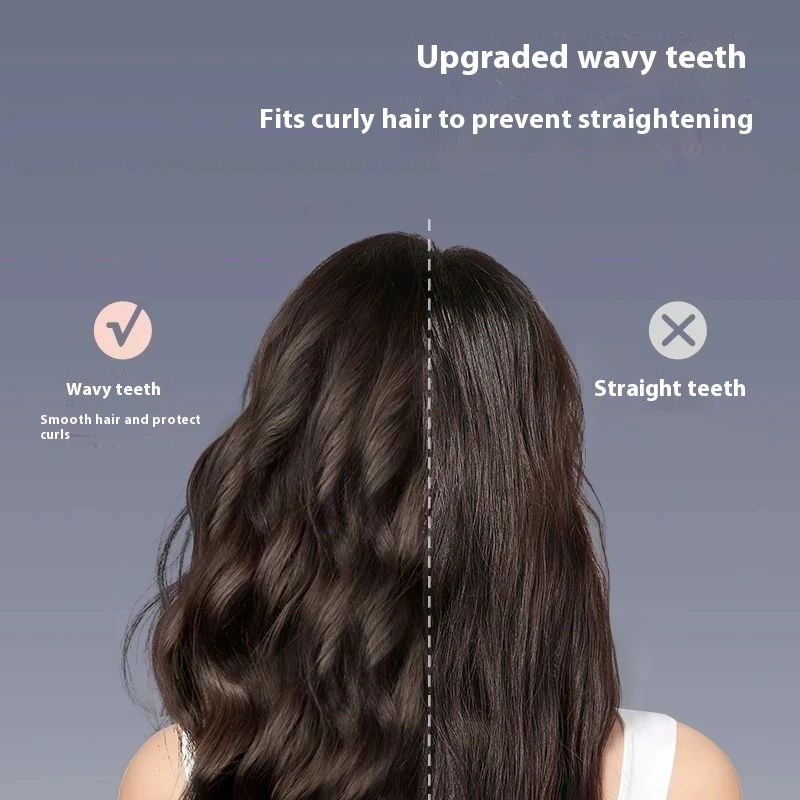 Double Row Big Tooth Hair Curling Comb Wide Tooth Non-knotted Shunfa Lady
