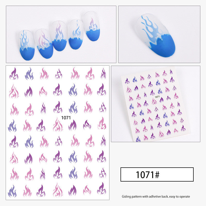 Flama Nail Flame Polish Glue Sticker Decoration Small Pattern
