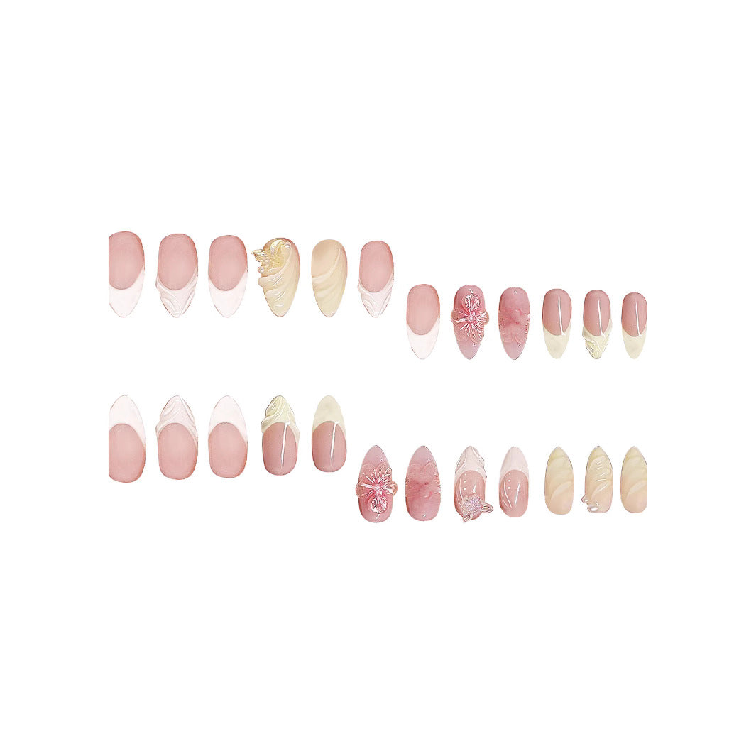Hot Selling Leopard Nail Art Handmade Almond Short