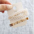 Metal pearl hairpin combination
