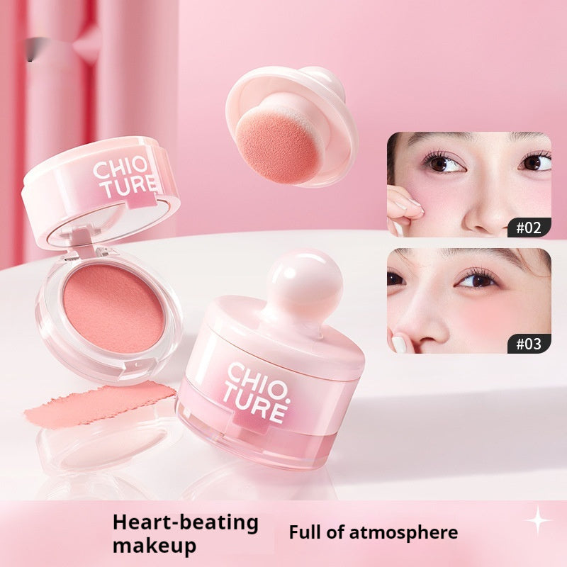 Chio Ture Blush Mud Swelling Contractive Color Shimmer Powder