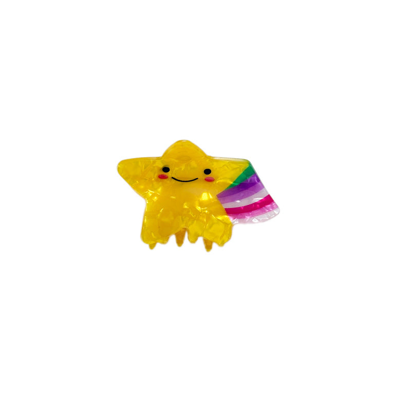 Female Versatile, Sweet And Cute Rainbow Star Clip