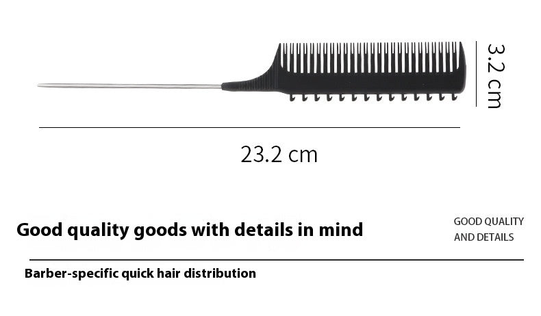 New Oil Head Hair Salon Barber Shop Hairdressing Plastic Pointed Tail With Hook Dyeing Comb