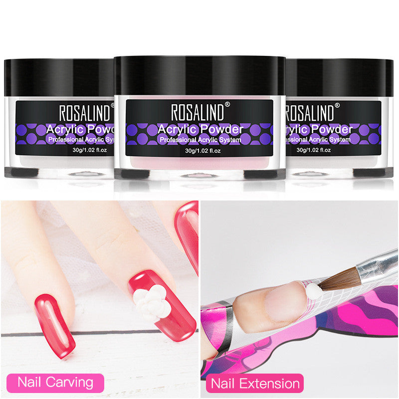 Rosalind Nail styling carved powder nail powder and crystal liquid