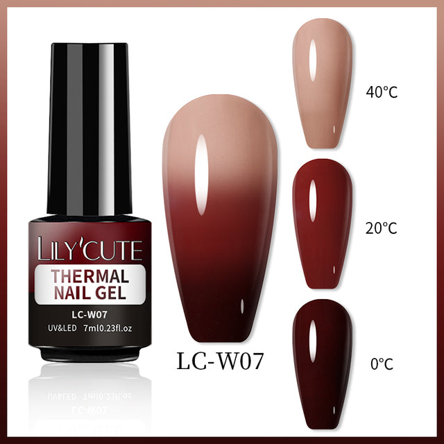 Lilycute Color Changing Thermal Gel Nail Polish Winter Purpl