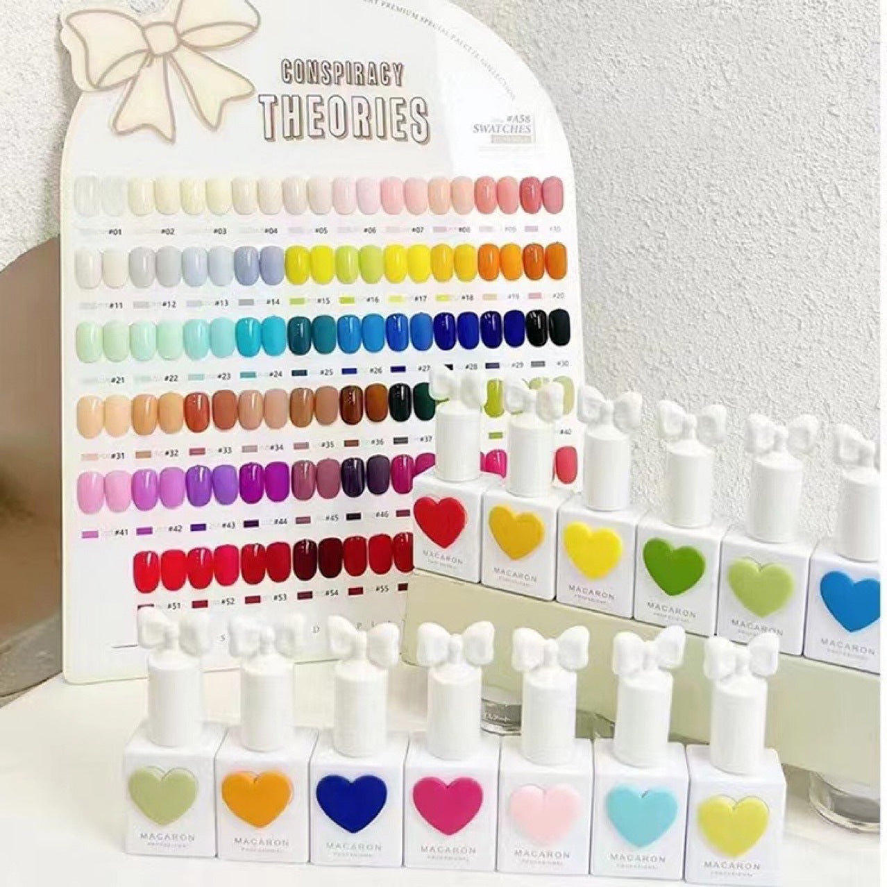 Conspirant Theories 58 Color Peach Heart Suit UV Polish Macaron Color Love Bottle White Phototherapy Nail-beauty Glue For Nail Beauty Shop Wholesale