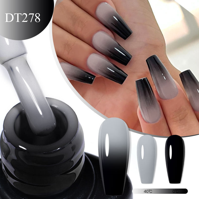 Shimmering Thermal Gel Fashion Nail Polish PU Protective Film For Nail Art