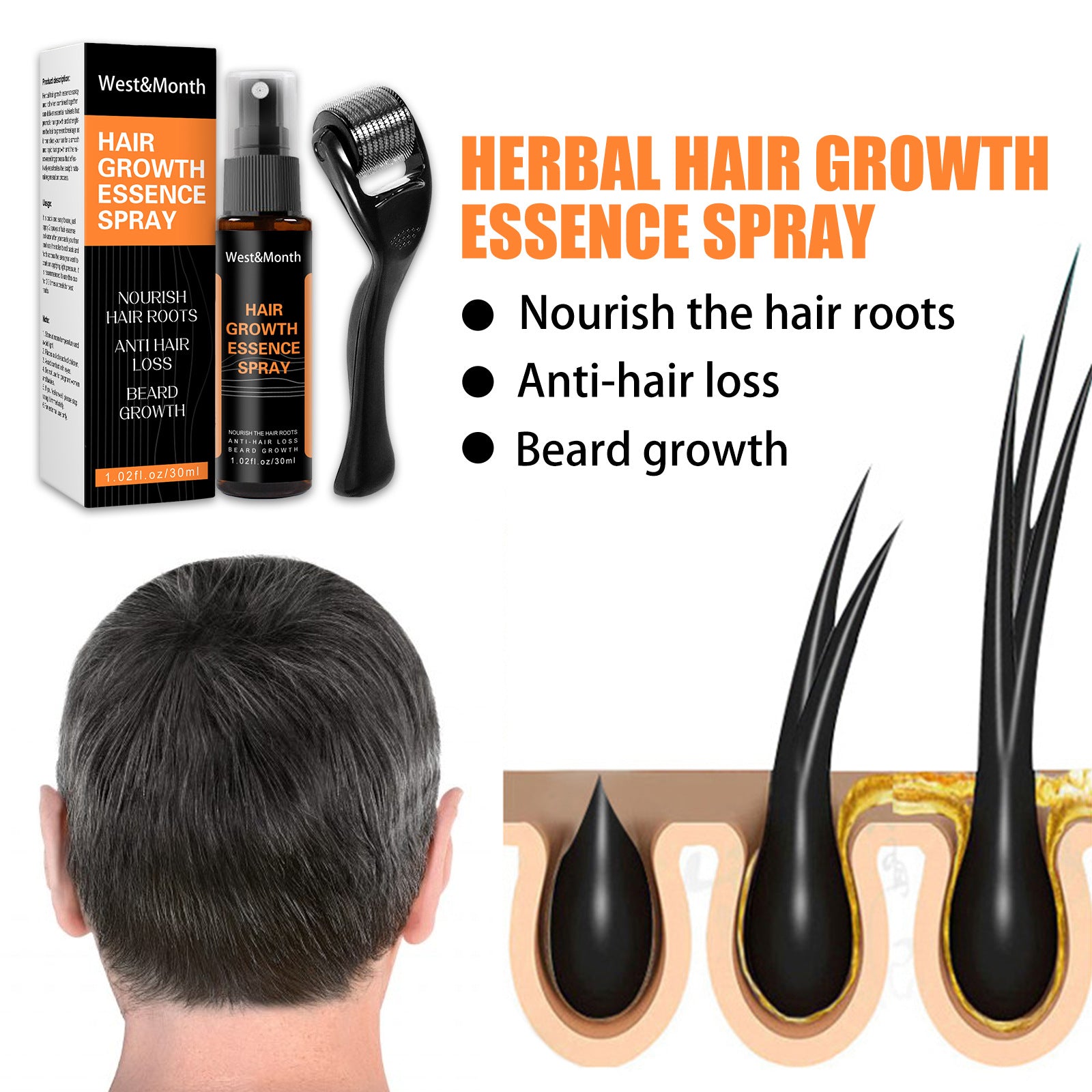 West&Month Hair Growth Spray Anti-hair Nourishing Growth Liquid