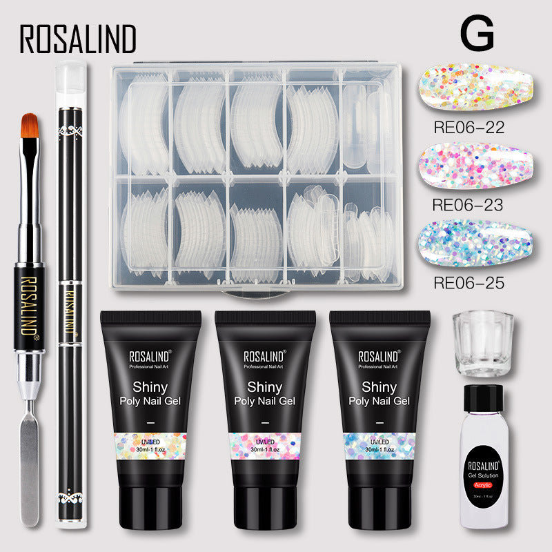 Rosalind Nail Art Modeling Quick Extension Liquid Gel Nail 30ML Extension Glue Tool Set 3pcs
