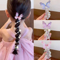 Children's Butterfly Pearl Phone Line Hair Ring Headdress