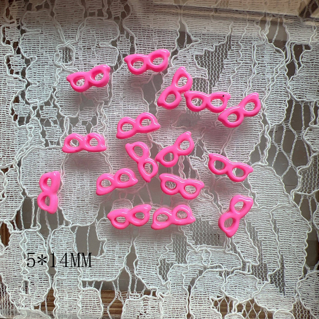 Nail Resin Accessories Rose-red Eyewear Ornaments For Nails