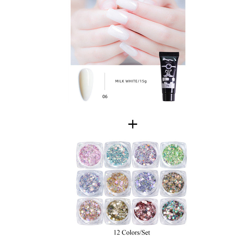 Mobray Nail extension glue 15ml non-paper support crystal fast nail extension gel UV phototherapy glue