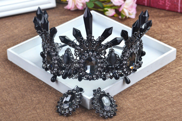 Rock headdress large crystal column set