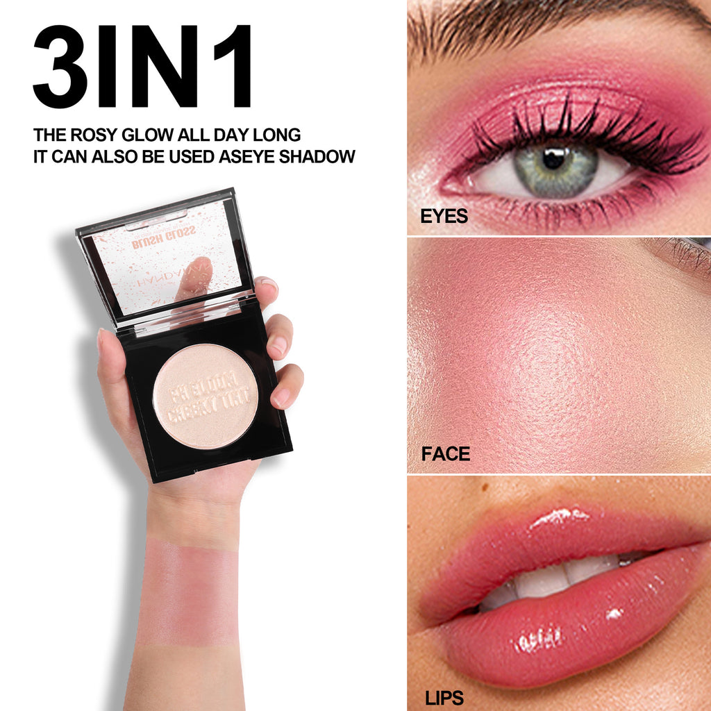 Handaiyan Blush Cream Lip Cheek Plate Multi-purpose Pearlescent Monochrome