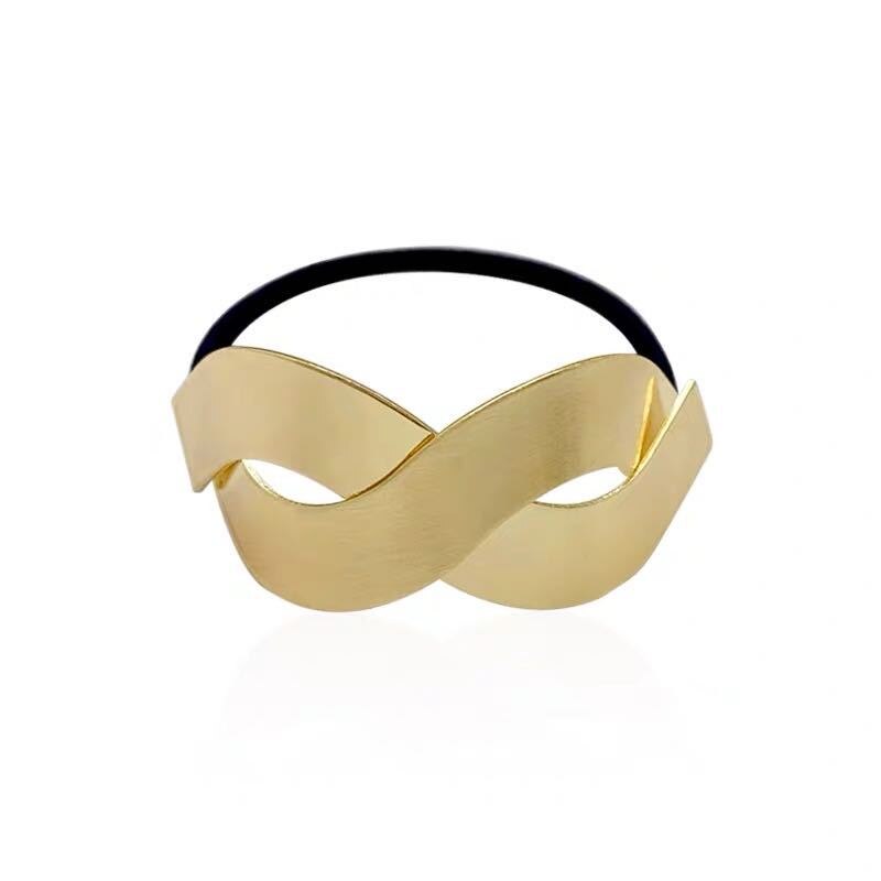 High stretch metal brushed hair rope