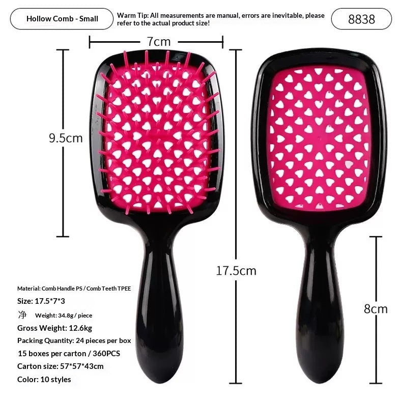 Styling Massage Hair Dryer Breakage-prevention Small Hollow-out Comb