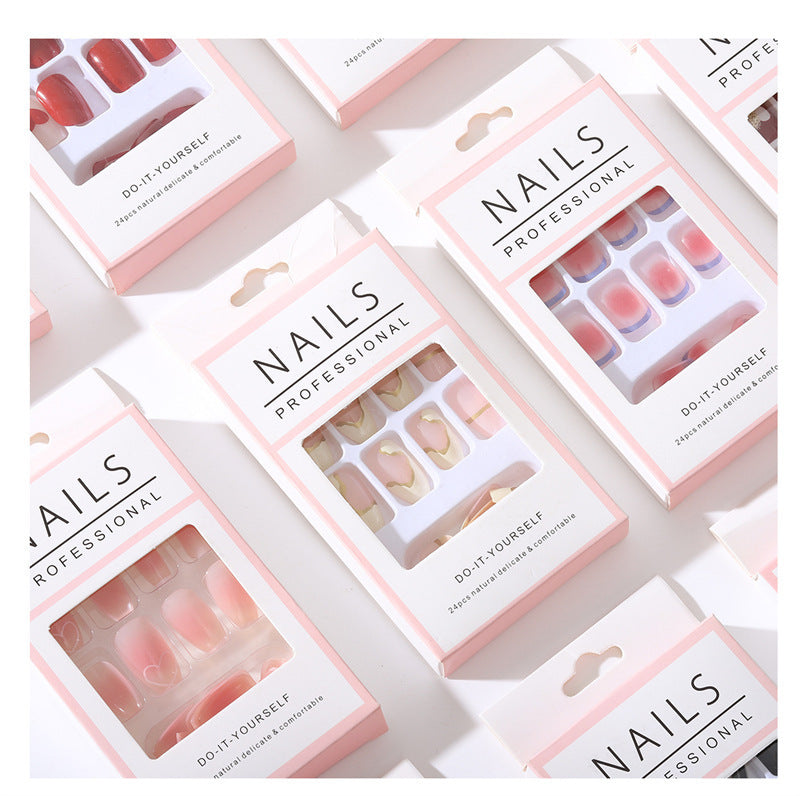Peach Heart False Nail Small Love Nail Piece