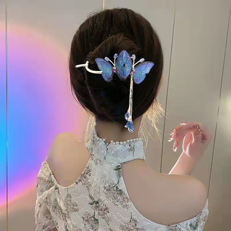 New Butterfly Frog Buckle Barrette For Women
