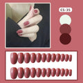 Dark Cameo Brown Round Head Long Nail Sticker