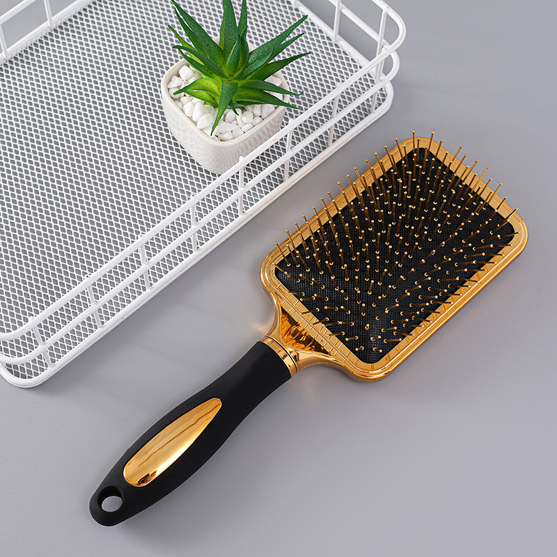 Wood-steel Needle-tooth Massage Electroplating Comb