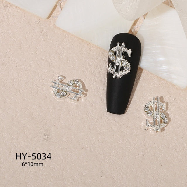 Alloy Nail Art Decorations Moon Flower And Butterfly Nail Studs