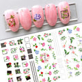 New Flower Nail Art Decal Plain Hand Painted