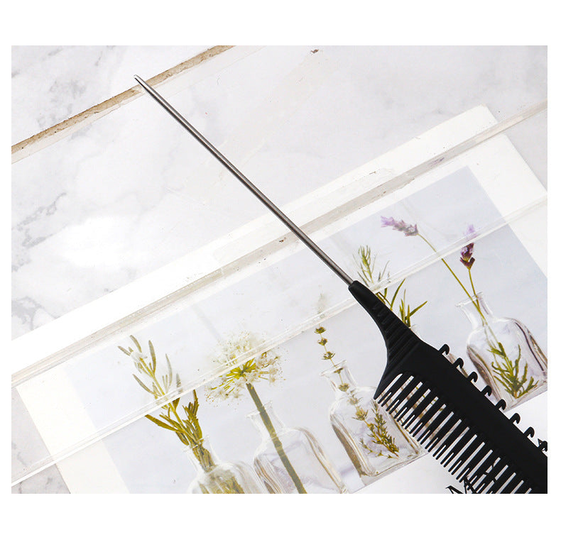 New Oil Head Hair Salon Barber Shop Hairdressing Plastic Pointed Tail With Hook Dyeing Comb