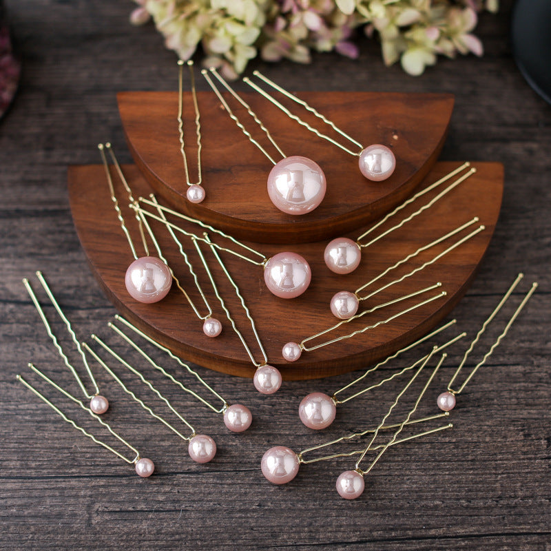 Pearl U-shaped hairpin bridal headband