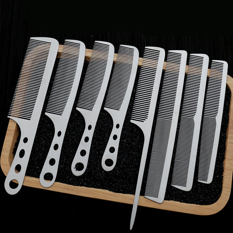 Fine-toothed ultra-thin steel comb for barber shop