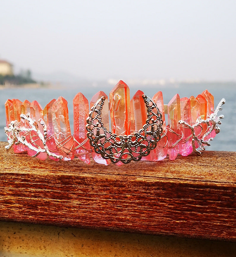 Rock Crystal Party Moon Branch Hairband