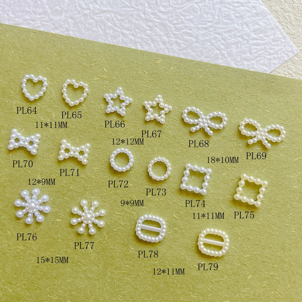 Nail Art Five-pointed Star Bowknot Square Resin Embellishment