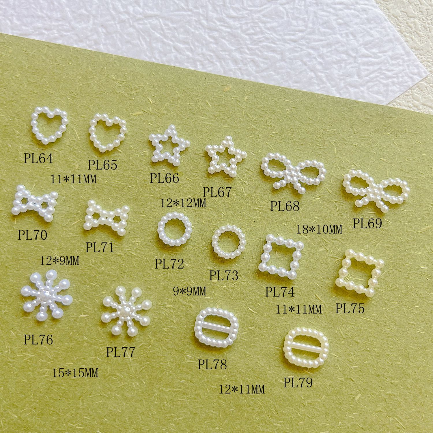 Nail Art Five-pointed Star Bowknot Square Resin Embellishment