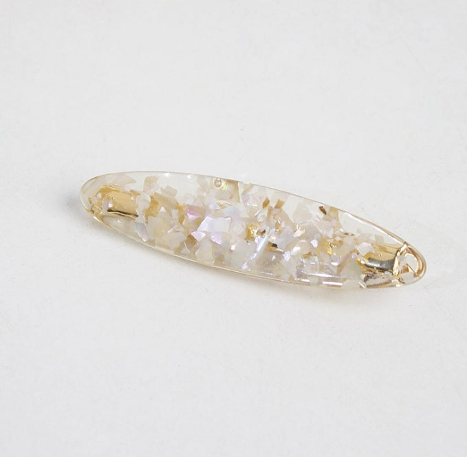 Japanese ins wind hairpin hair accessories magic color shell water droplets rectangular bangs word side clip hairpin hair accessories Korean version