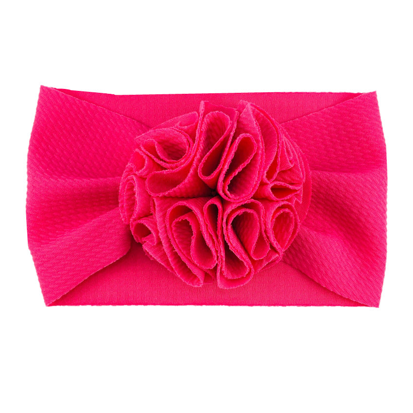 Twill bubble flower headband