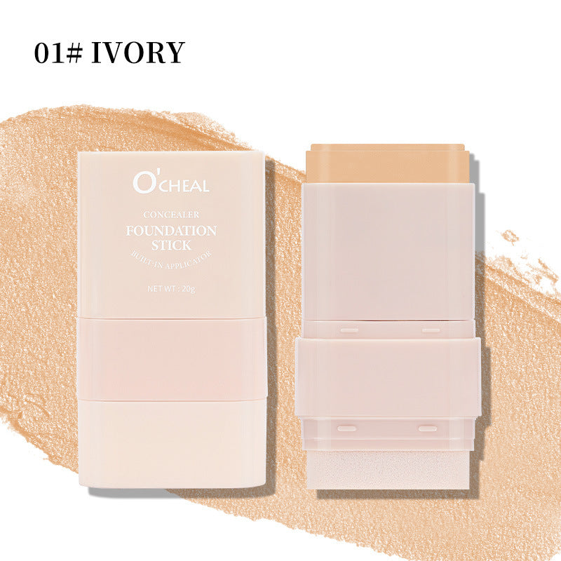 Smear-proof Makeup Liquid Foundation Double-headed Rotating Concealer Lasting