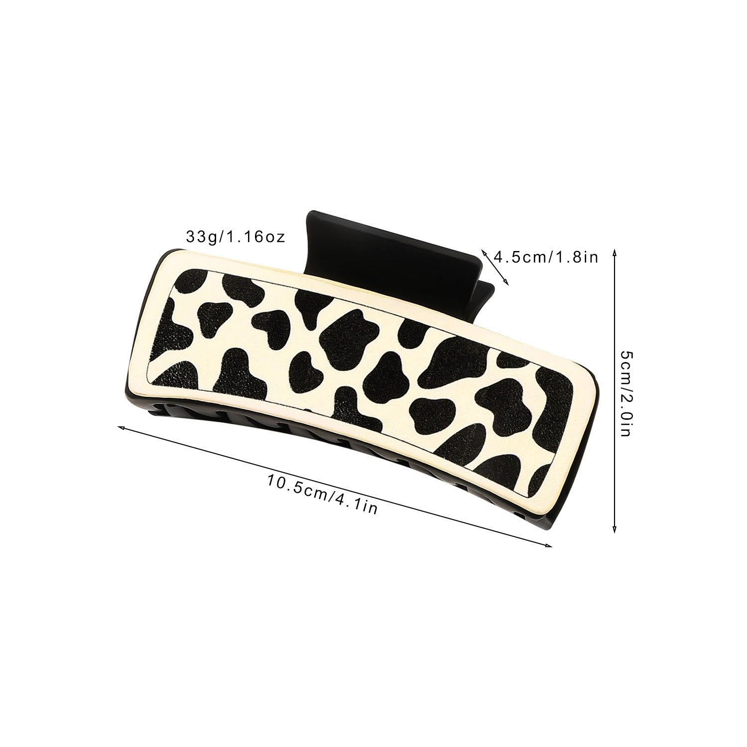 Western Denim Style Fashion Retro Printed Pu Barrettes