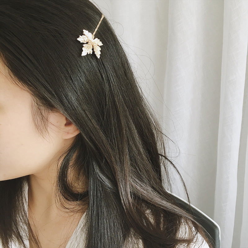 Fashionable simple olive branch leaves hairpin