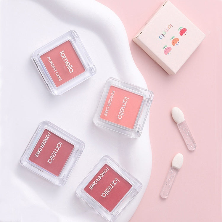 La mei la Monochrome Ice Cube Blush Ins Brightening Color Rendering Long-lasting Natural Delicate