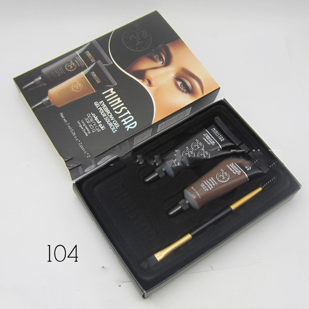 Two-color liquid eyebrow cream set
