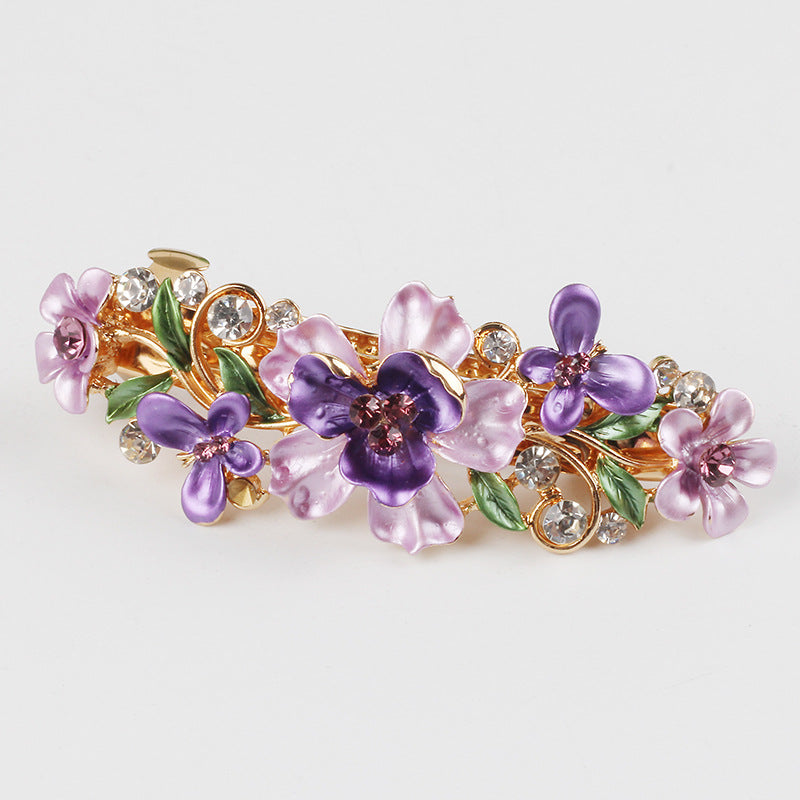 Crystal Painted Plum Hair Accessories
