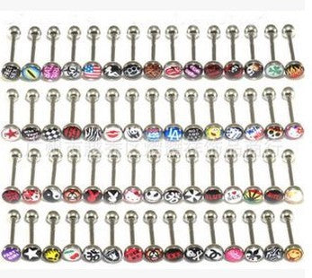 30 different models of grease tongue nail set stainless steel tongue nail rod tongue nail body puncture