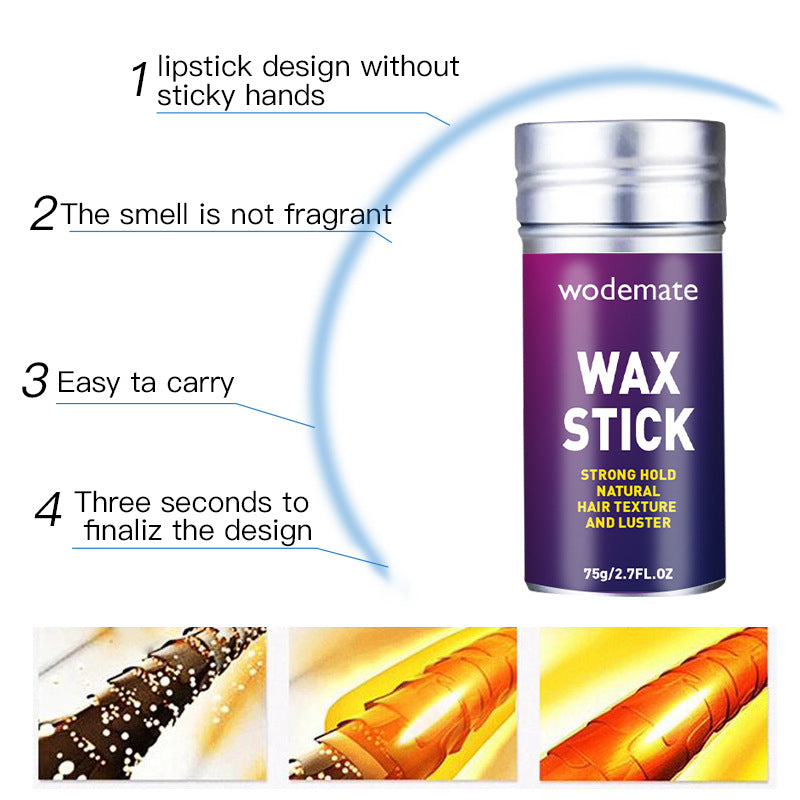 Wodemate Styling Hair Wax Stick Hair Wax Stick Broken Hair Finishing Cream Styling Finishing Stick