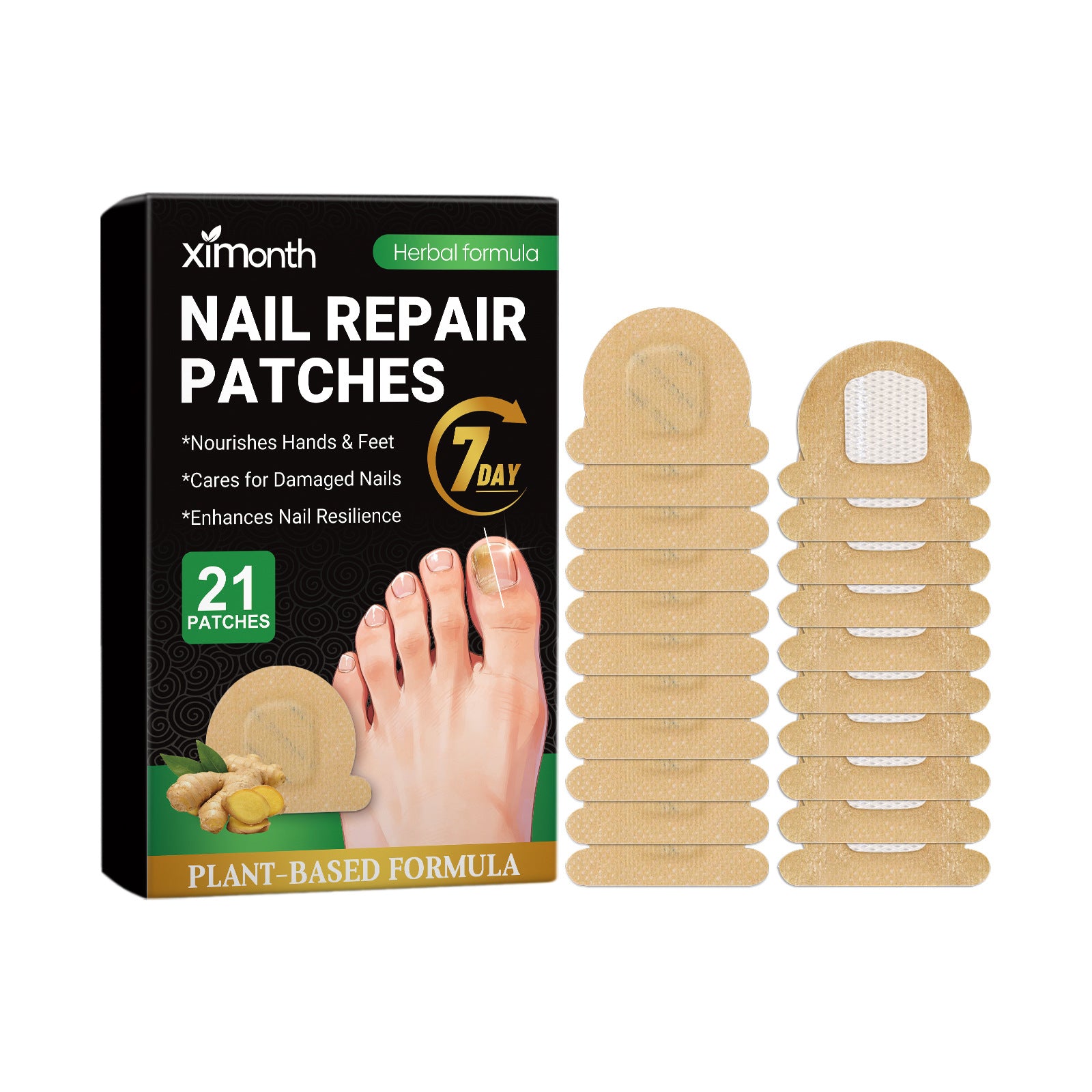 Ximonth Ginger Nail Repair Patches