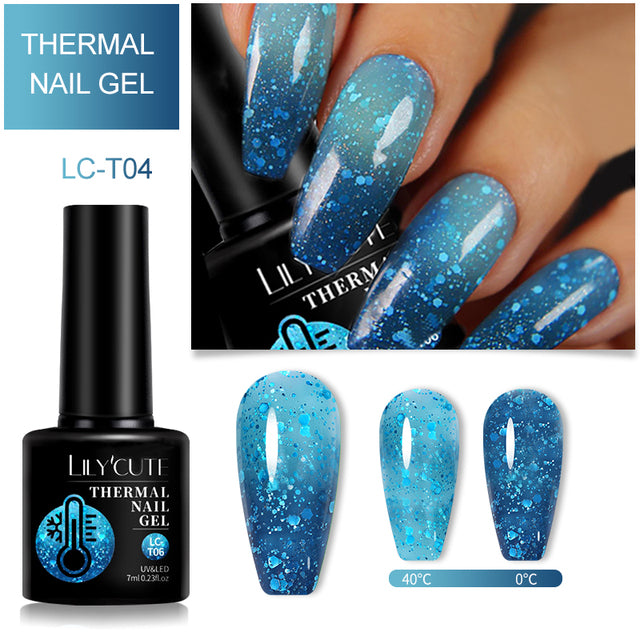 Lilycute Color Changing Thermal Gel Nail Polish Winter Purpl