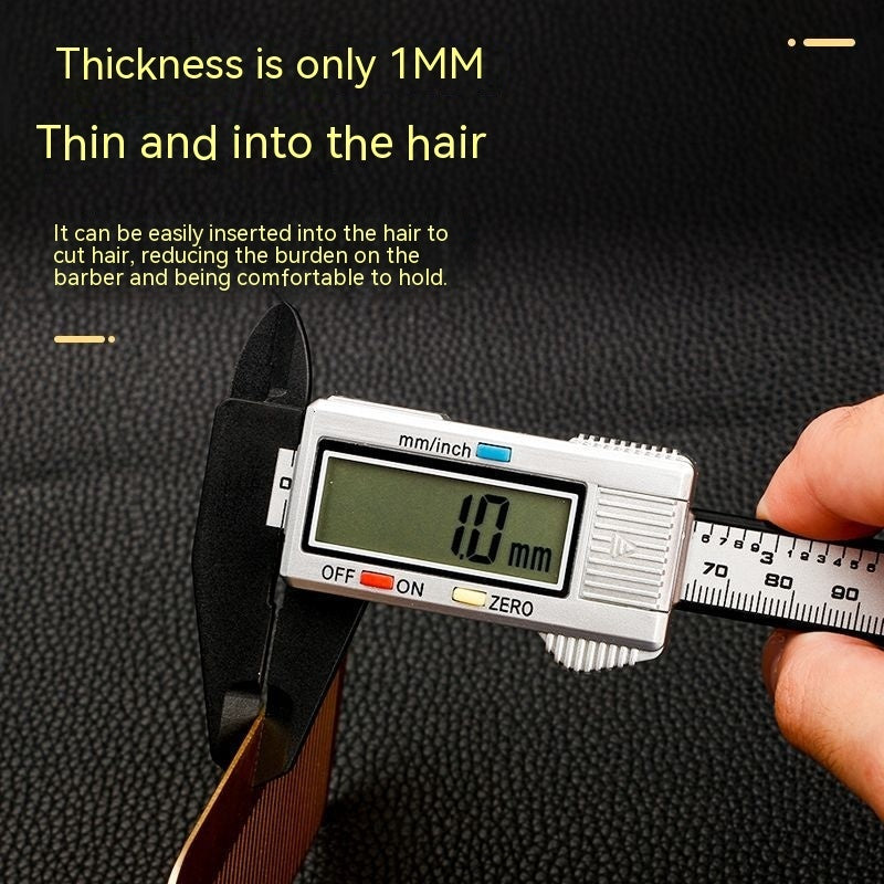 Hair Salon Haircut Flat Head Men's Oil Gold Ultra-thin Hairdressing Double-sided Steel Comb