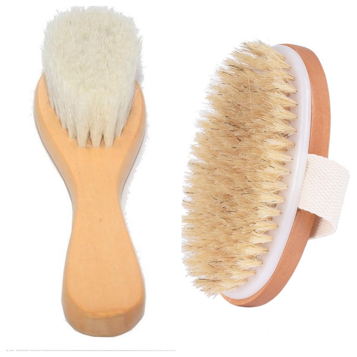 Baby hairdressing wood comb wool bath brush