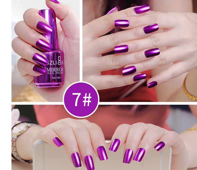 SZLIAN Mirror Silver Nail Polish