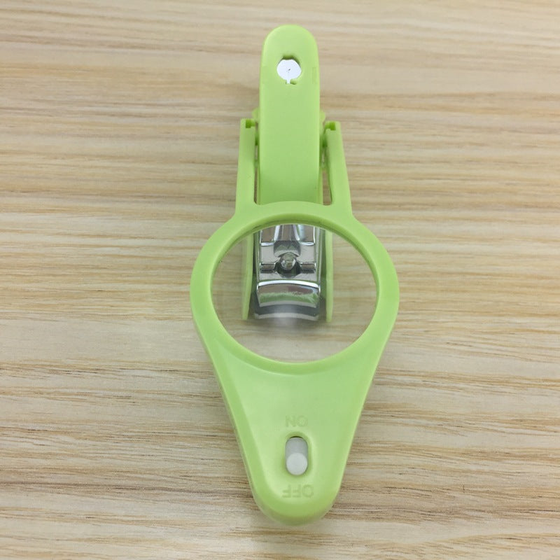 Magnifying Glass LED Light Nail Clippers Splash-proof Nail Clippers For Elderly Children