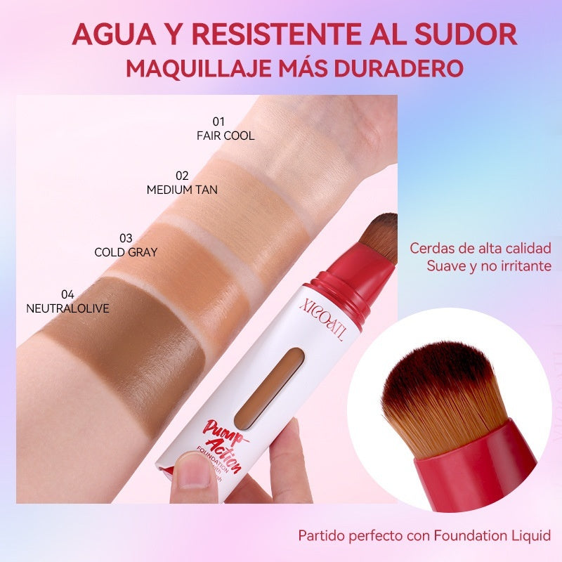Press Liquid Foundation Oil Control Natural Light And Thin